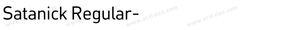 Satanick Regular字体转换